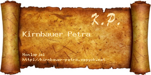 Kirnbauer Petra névjegykártya