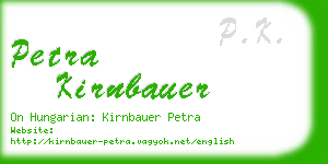 petra kirnbauer business card